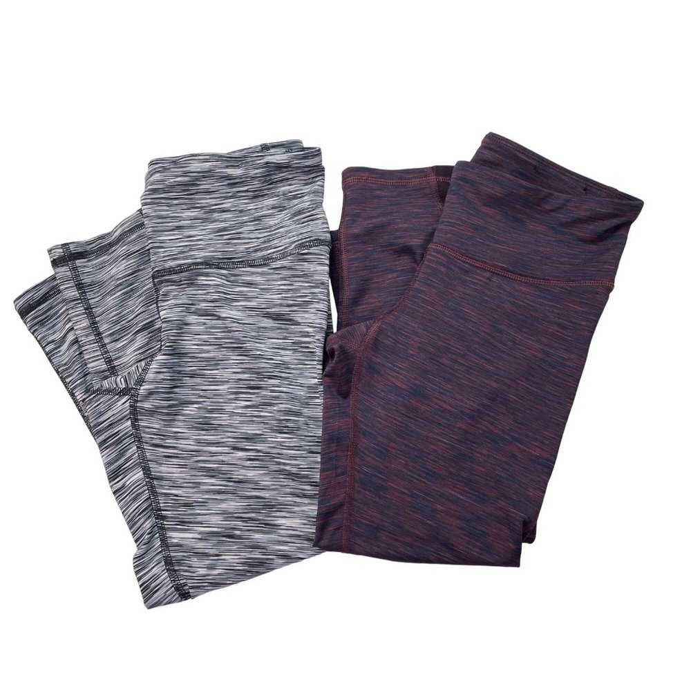 Champion Capri Athlete Leggings Space Dye Heather Size S Lot of 2 Set